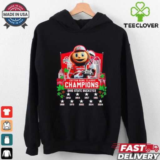 Trophy Cotton Bowl Classic Champions Ohio State Buckeyes Mascot shirt
