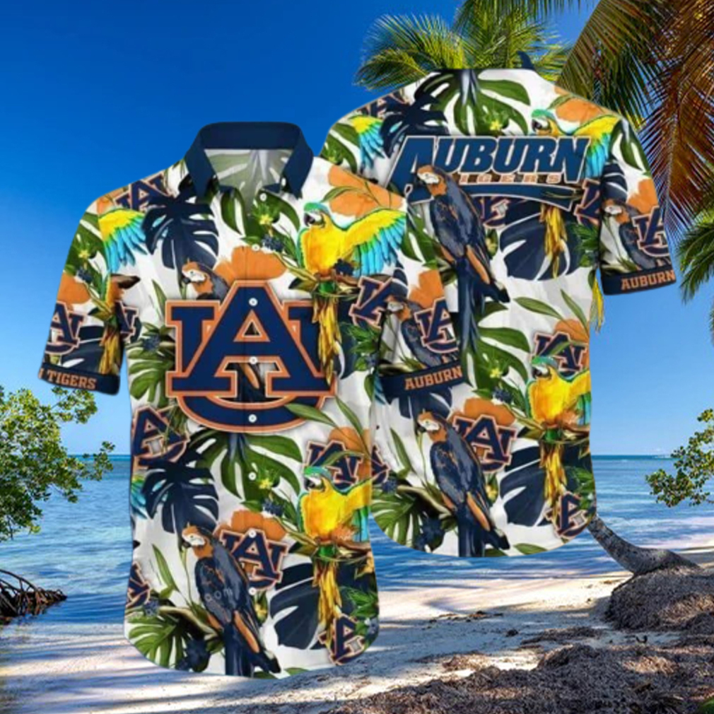 Tropical Aloha NCAA Auburn Tigers Hawaiian Shirt Summer Vacation Gift Tropical Aloha NCAA Auburn Tigers Hawaiian Shirt Summer Vacation Gift