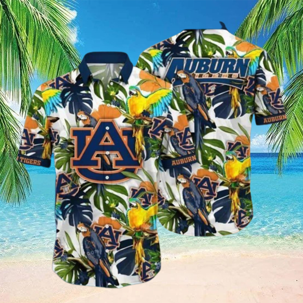Tropical Aloha NCAA Auburn Tigers Hawaiian Shirt Summer Vacation Gift Tropical Aloha NCAA Auburn Tigers Hawaiian Shirt Summer Vacation Gift