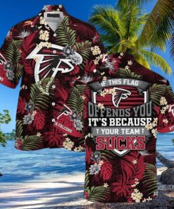 Tropical Aloha NFL Atlanta Falcons Hawaiian Shirt If This Flag Offends You