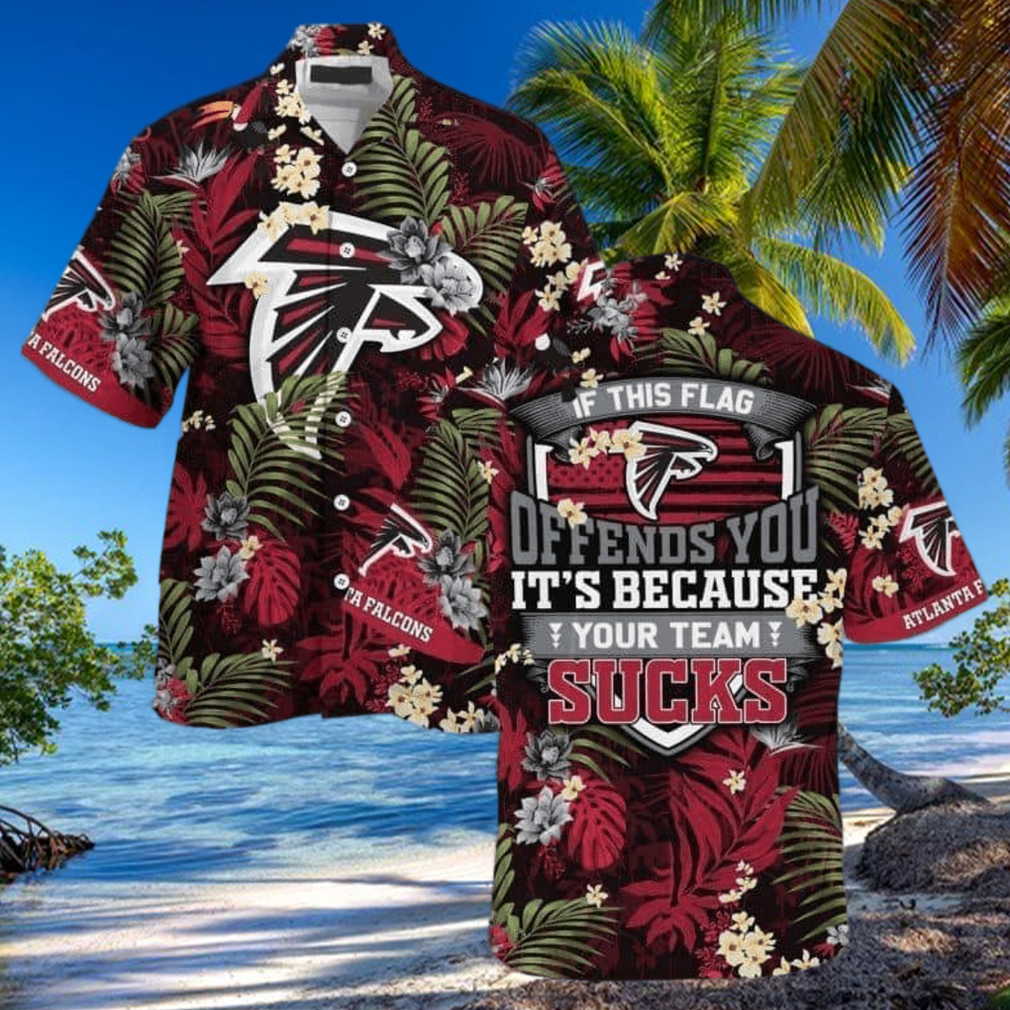 Tropical Aloha NFL Atlanta Falcons Hawaiian Shirt If This Flag Offends You Tropical Aloha NFL Atlanta Falcons Hawaiian Shirt If This Flag Offends You