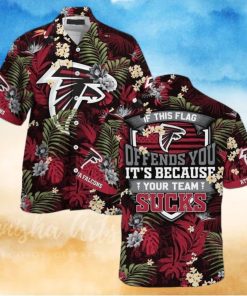 Tropical Aloha NFL Atlanta Falcons Hawaiian Shirt If This Flag Offends You