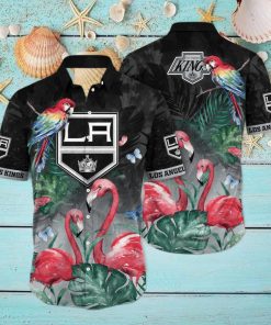 Tropical Aloha NHL Los Angeles Kings Hawaiian Shirt Pink Flamingo And Palm Leaves hawaiian shirt 1 Tropical Aloha NHL Los Angeles Kings Hawaiian Shirt Pink Flamingo And Palm Leaves hawaiian shirt