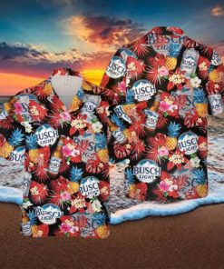 Tropical Busch Light Hawaiian Shirts For Women