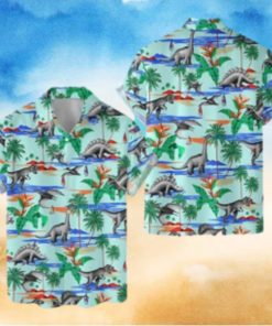 Tropical Dinosaur Hawaiian Shirt For Men Women Summer Aloha