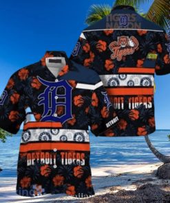 Tropical Floral Motifs Detroit Tigers Aloha Shirt