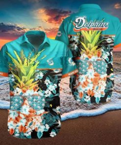 Tropical Flower Miami Dolphins Hawaiian Shirt Gift Aloha Shirt