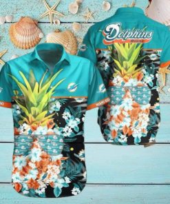 Tropical Flower Miami Dolphins Hawaiian Shirt Gift Aloha Shirt