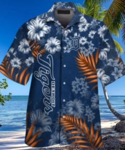 Tropical Flowers And Detroit Tigers Team Spirit Hawaiian Shirt