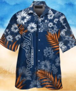 Tropical Flowers And Detroit Tigers Team Spirit Hawaiian Shirt