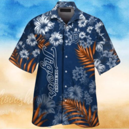 Tropical Flowers And Detroit Tigers Team Spirit Hawaiian Shirt