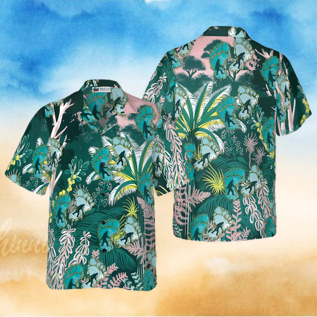 Tropical Forest Bigfoot Hawaiian Shirt