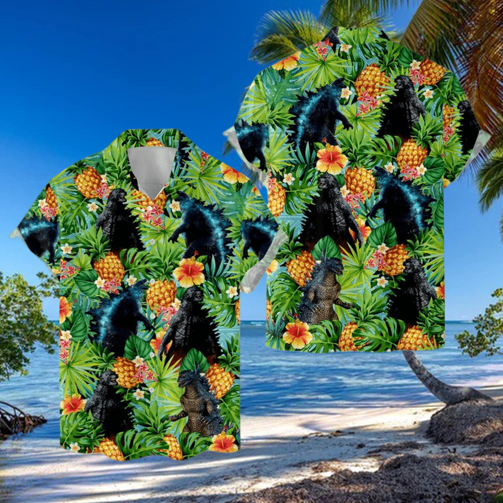 Tropical Godzilla Hawaiian Shirts For Men Women Funny Hibiscus Hawaiian Tropical Godzilla Hawaiian Shirts For Men Women Funny Hibiscus Hawaiian