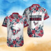 NFL Mickey – Houston Texans Mickey Crimson Sunset Hawaiian Shirt