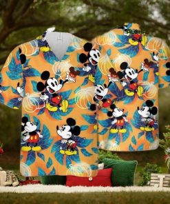 Tropical Mickey Mouse Hawaiian Shirts For Women Tie Dye Retro Wild Psychedelic