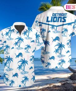 Tropical NFL Detroit Lions Button Shirt