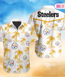 Tropical NFL Pittsburgh Steelers Button Shirt