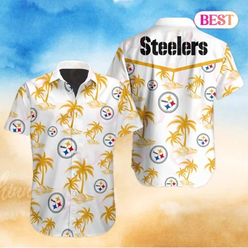 Tropical NFL Pittsburgh Steelers Button Shirt