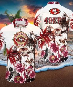 Tropical Palm Tree San Francisco 49ers Hawaiian Shirt