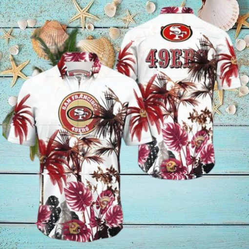 Tropical Palm Tree San Francisco 49ers Hawaiian Shirt