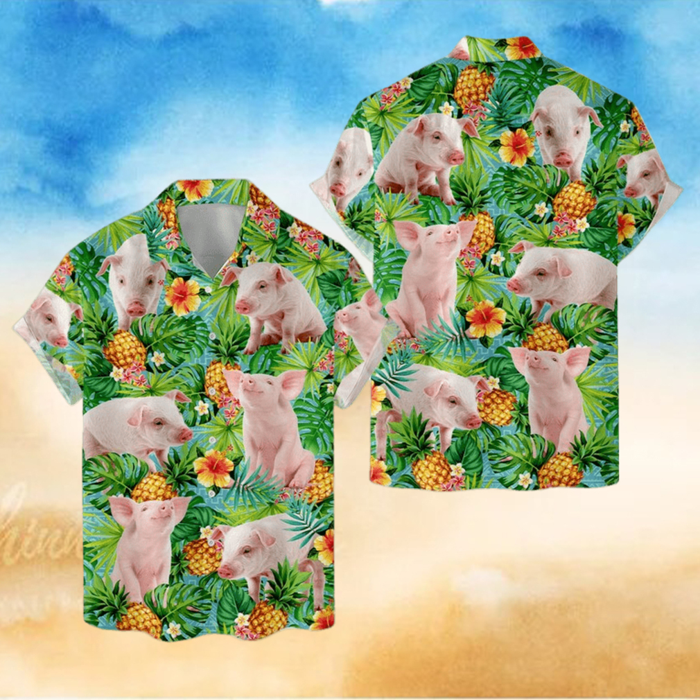 Tropical Pig Hawaiian Shirts For Men Women Pig Lover Aloha Summer Beach Animal Shirt Tropical Pig Hawaiian Shirts For Men Women Pig Lover Aloha Summer Beach Animal Shirt