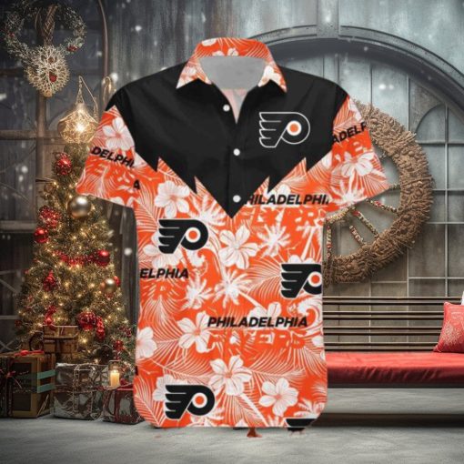 Tropical Seamless Design Philadelphia Flyers Hawaiian NHL Shirt