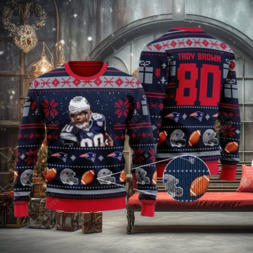 Troy Brown new england patriots NFL Ugly 3D Sweater For Christmas