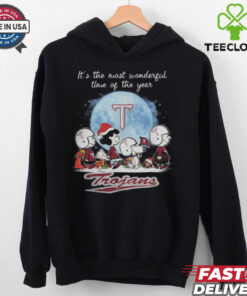 Troy Trojans It The Most Wonderful Time Of The Year Peanut Characters Christmas Shirt