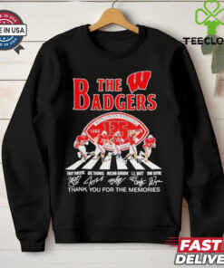 Troy Vincent Joe Thomas Melvin Gordon J J Watt Ron Dayne Wisconsin Badgers 135th Anniversary 1889 2024 Thank You For The Memories T Shirts