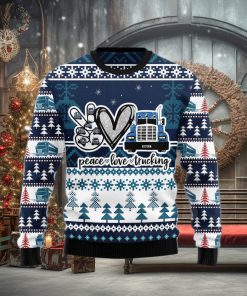 Truck Peace Love Ugly Christmas Sweater Gift Men Women