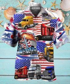 Truck USA Flag Independence Day Hawaiian Shirt
