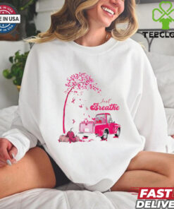 Truck just breathe Fall Breast Cancer Halloween hoodie, sweater, longsleeve, shirt v-neck, t-shirt