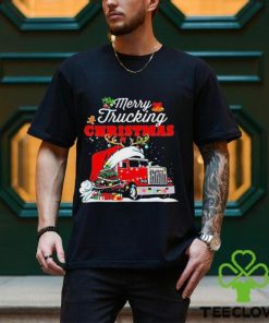 Trucker Christmas Merry Trucking Christmas Trucker T Shirt