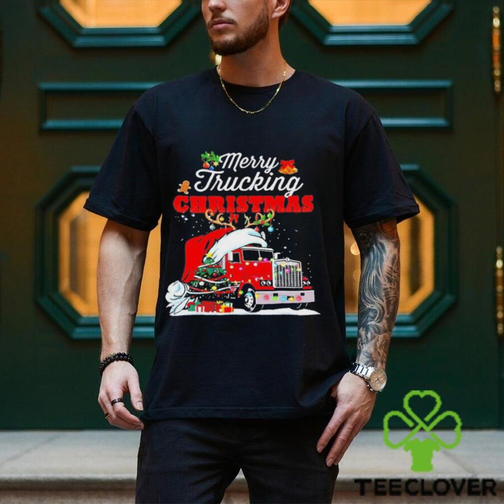 Trucker Christmas   Merry Trucking Christmas Trucker T Shirt Trucker Christmas   Merry Trucking Christmas Trucker T Shirt