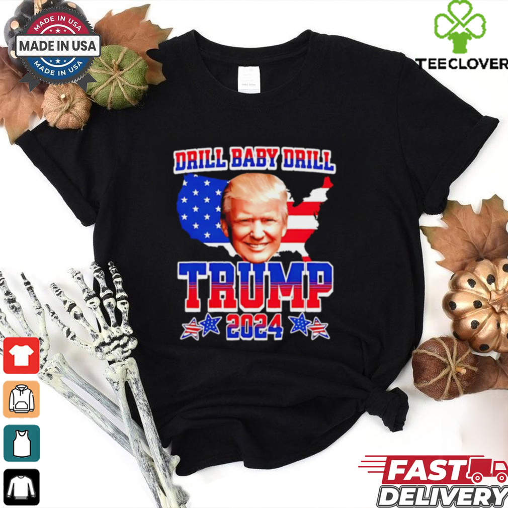Trump 2024 Drill Baby Drill big face map shirt Trump 2024 Drill Baby Drill big face map shirt