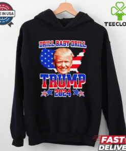 Trump 2024 Drill Baby Drill big face map shirt