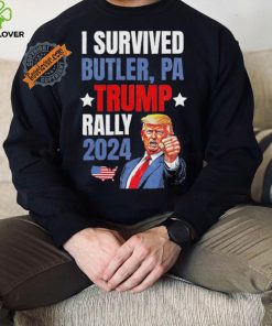 Trump 2024 I Survived Trump Rally Butler Pa Shooting Ear T Shirt