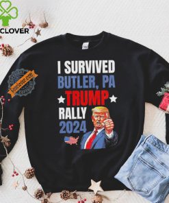 Trump 2024 I Survived Trump Rally Butler Pa Shooting Ear T Shirt
