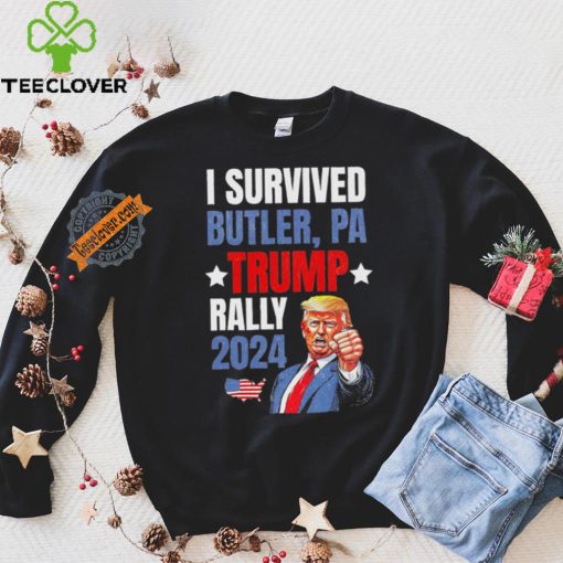 Trump 2024 I Survived Trump Rally Butler Pa Shooting Ear T Shirt
