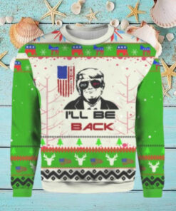Trump 2024 I’ll be Back Ugly Christmas Sweater