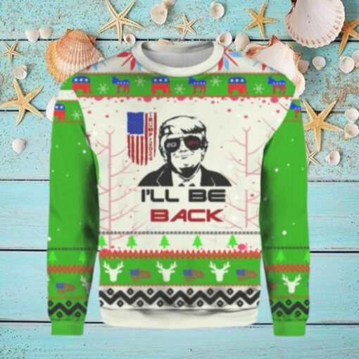 Trump 2024 I’ll be Back Ugly Christmas Sweater