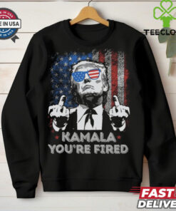Trump 2024 Shirt, Kamala Youre Fired T Shirt, 47th US President with American Flag Shirt