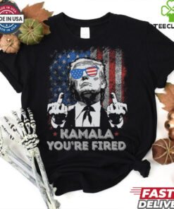 Trump 2024 Shirt, Kamala Youre Fired T Shirt, 47th US President with American Flag Shirt