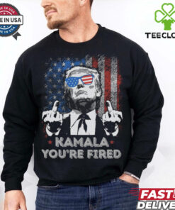 Trump 2024 Shirt, Kamala Youre Fired T Shirt, 47th US President with American Flag Shirt