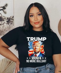 Trump 2024 no more bullshit American flag shirt