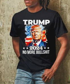 Trump 2024 no more bullshit American flag shirt