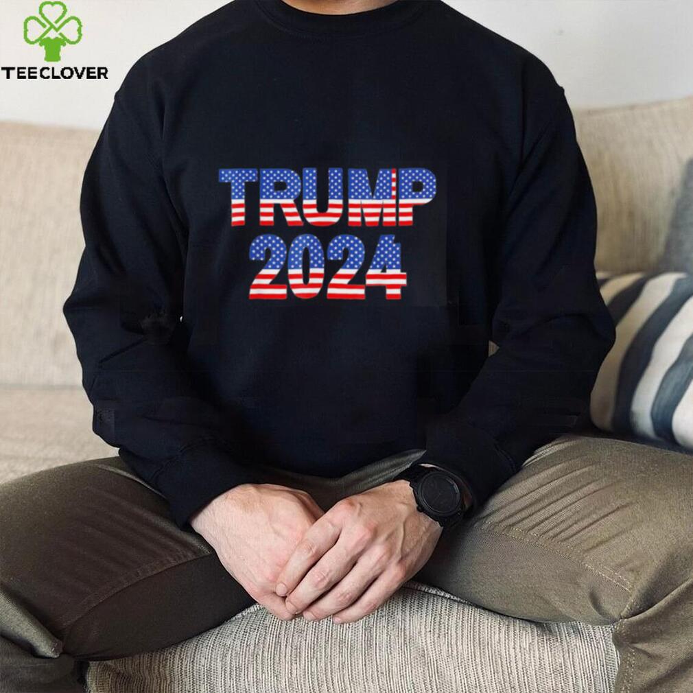Trump 2024 retro vintage usa flag shirt