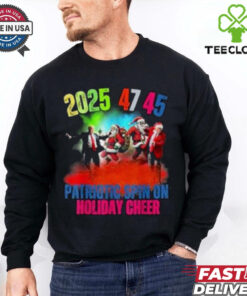 Trump 2025 47 45 Patriotic Spin On Holiday Cheer Inauguration Santa Claus shirt