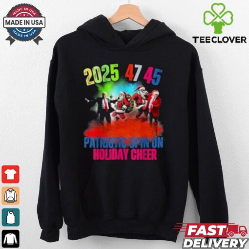 Trump 2025 47 45 Patriotic Spin On Holiday Cheer Inauguration Santa Claus shirt