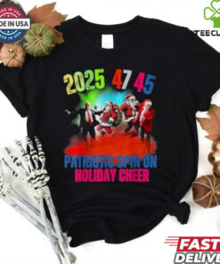 Trump 2025 47 45 Patriotic Spin On Holiday Cheer Inauguration Santa Claus shirt